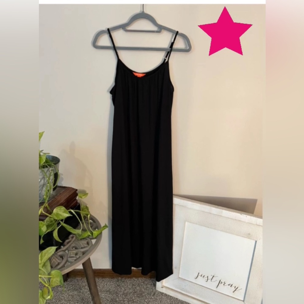 NWT Long black spaghetti strap maxi dress